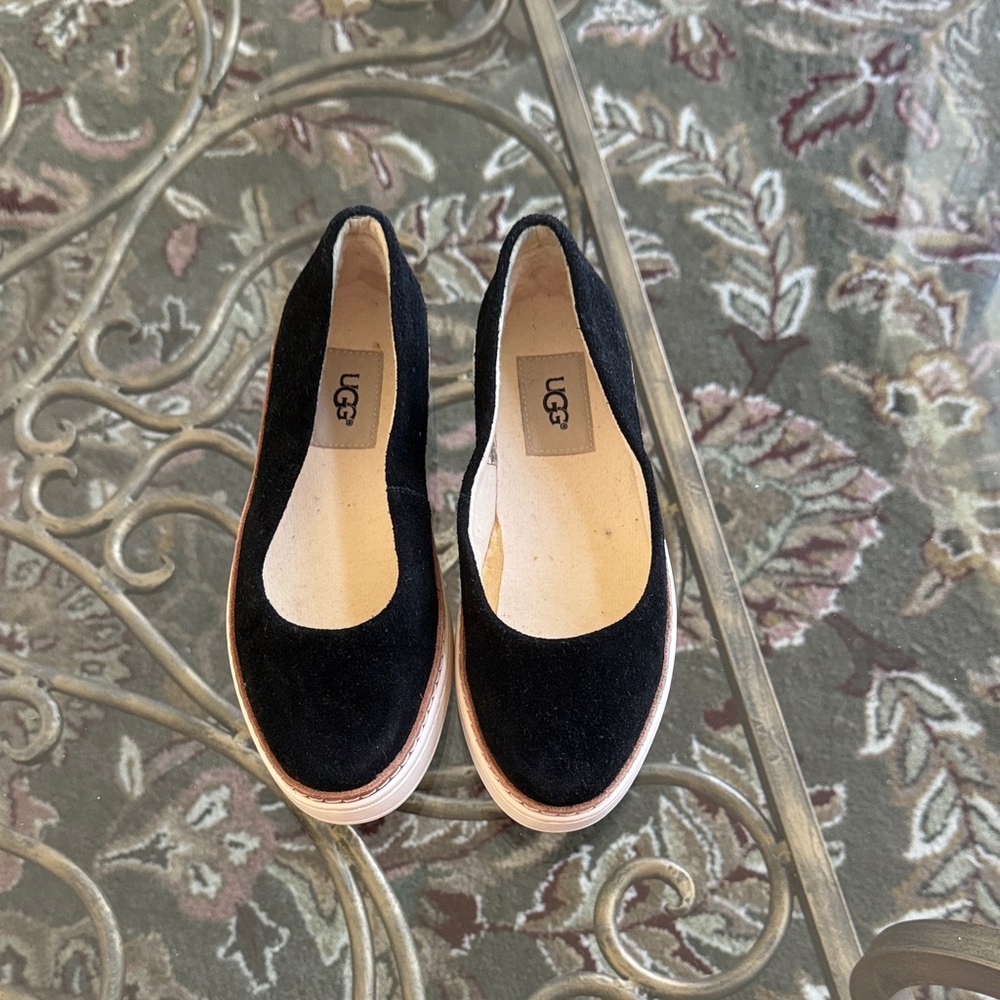 UGG Women's Black Suede Flats
